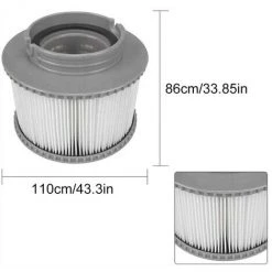 GUAZHUNIFR Lot De 4 Filtres De Rechange Pour MSpa FD2089, Cartouche De Filtre Pour Piscine, Et Spas,GU.B/bon -Pompe et filtre de piscine Soldes 56626819 3
