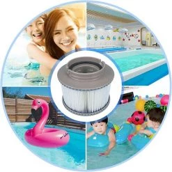 LONGZIMING 2 Pièces Cartouches De Filtres De Piscine Pour Filtre Spa, Pompe à Cartouche Filtrante Pour MSPA FD2089 Remplacement Des Filtres Pour Piscine, Traitement Hot Sub Et Spas -Pompe et filtre de piscine Soldes 56760672 3
