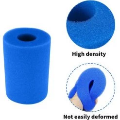 LONGZIMING Exnemel Filtre Éponge, Éponge De Cartouche Filtrante, éponge De Filtre De Piscine, Cartouche De Remplacement Lavable Réutilisable, Filtre D'éponge De Filtre De Bain à Remous (6 Pièces 7.3x10.8) -Pompe et filtre de piscine Soldes 56760748 5