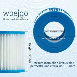 LONGZIMING Filtre Spa Pour Bestway 58323, Cartouche Filtrante Taille 6 Pour Lay-Z-Spa, Pour Monaco, Pour Miami, Pour Vegas (Lot De 4) 9 LONGZIMING Filtre Spa Pour Bestway 58323, Cartouche Filtrante Taille 6 Pour Lay-Z-Spa, Pour Monaco, Pour Miami, Pour Vegas (Lot De 4) -Pompe et filtre de piscine Soldes 56760750 5