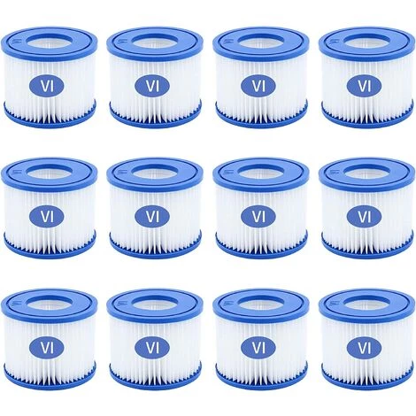 LONGZIMING Lot De 8 Cartouches Filtrantes Pour Piscine De Type VI Pour Bestway Taille 6-58323 1 LONGZIMING Lot De 8 Cartouches Filtrantes Pour Piscine De Type VI Pour Bestway Taille 6-58323