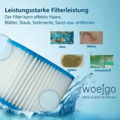 LONGZIMING Lot De 8 Cartouches Filtrantes Pour Piscine De Type VI Pour Bestway Taille 6-58323 9 LONGZIMING Lot De 8 Cartouches Filtrantes Pour Piscine De Type VI Pour Bestway Taille 6-58323 -Pompe et filtre de piscine Soldes 56762731 5