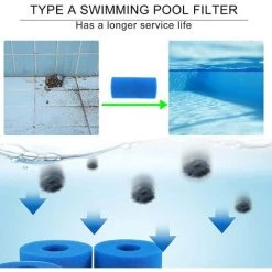 ALMI Filtre De Piscine En Mousse, 2 Pièces Éponge Filtrante Type A, Éponge En Mousse De Rechange Pour Filtre De Piscine, Filtre Piscine Lavable, Filtre Éponge Cartouche, Filtre Spa Reutilisable 8 ALMI Filtre De Piscine En Mousse, 2 Pièces Éponge Filtrante Type A, Éponge En Mousse De Rechange Pour Filtre De Piscine, Filtre Piscine Lavable, Filtre Éponge Cartouche, Filtre Spa Reutilisable -Pompe et filtre de piscine Soldes 57012292 4