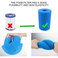 ALMI Filtre De Piscine En Mousse, 2 Pièces Éponge Filtrante Type A, Éponge En Mousse De Rechange Pour Filtre De Piscine, Filtre Piscine Lavable, Filtre Éponge Cartouche, Filtre Spa Reutilisable 9 ALMI Filtre De Piscine En Mousse, 2 Pièces Éponge Filtrante Type A, Éponge En Mousse De Rechange Pour Filtre De Piscine, Filtre Piscine Lavable, Filtre Éponge Cartouche, Filtre Spa Reutilisable -Pompe et filtre de piscine Soldes 57012292 5