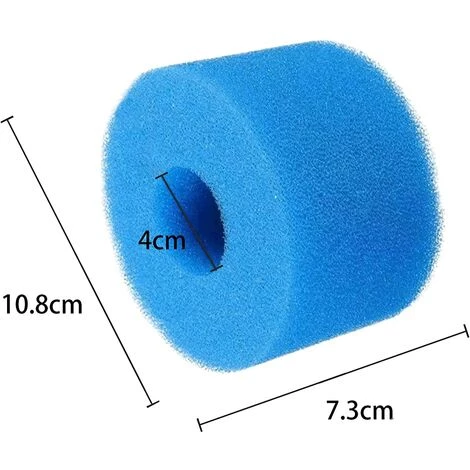 ALMI 4 Pièces Cartouche De Filtre Éponge, Éponge Filtrante Réutilisables Filtres De Piscine Lavables Pour Piscine Spa Bain à Remous Piscine Outil De Nettoyage En Mousse De Cartouche(Bleu) 2 ALMI 4 Pièces Cartouche De Filtre Éponge, Éponge Filtrante Réutilisables Filtres De Piscine Lavables Pour Piscine Spa Bain à Remous Piscine Outil De Nettoyage En Mousse De Cartouche(Bleu) – Image 2