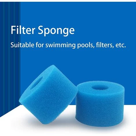 ALMI 4 Pièces Cartouche De Filtre Éponge, Éponge Filtrante Réutilisables Filtres De Piscine Lavables Pour Piscine Spa Bain à Remous Piscine Outil De Nettoyage En Mousse De Cartouche(Bleu) 4 ALMI 4 Pièces Cartouche De Filtre Éponge, Éponge Filtrante Réutilisables Filtres De Piscine Lavables Pour Piscine Spa Bain à Remous Piscine Outil De Nettoyage En Mousse De Cartouche(Bleu) – Image 4