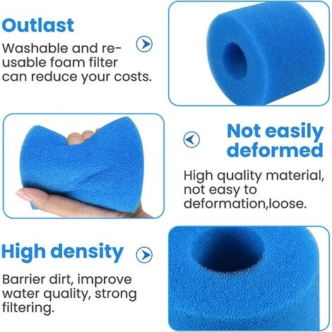 ALMI 4 Pièces Filtre En Mousse Pour Spa, Éponge Filtrante Type A,Filtre En Mousse,Cartouche De Filtre En Mousse Réutilisables Et Lavables,Mousse Pour Piscine,Spa,Jacuzzi (10.8 * 7.3 * 4) 3 ALMI 4 Pièces Filtre En Mousse Pour Spa, Éponge Filtrante Type A,Filtre En Mousse,Cartouche De Filtre En Mousse Réutilisables Et Lavables,Mousse Pour Piscine,Spa,Jacuzzi (10.8 * 7.3 * 4) – Image 3
