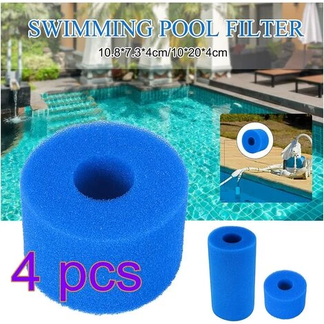 ALMI Éponge De Filtre De Piscine, éponge De Cartouche Filtrante Pour Filtre Intex De Type S1, Réutilisable Et Lavable, Filtre De Piscine Pour Accessoires De Nettoyage De Piscine Nettoyage De Spa, 4PC 2 ALMI Éponge De Filtre De Piscine, éponge De Cartouche Filtrante Pour Filtre Intex De Type S1, Réutilisable Et Lavable, Filtre De Piscine Pour Accessoires De Nettoyage De Piscine Nettoyage De Spa, 4PC – Image 2