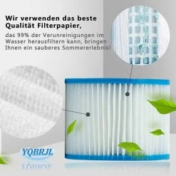ALMI Pour Le Filtre De Bestway Insert VI, Filtre De Remplacement Du Filtre Pour Lay-z-spa Miami, Pour Vegas, Pour MONACO.Filtre Pour La Bestway VI Pools Cartouche Filtrante,(4pcs) -Pompe et filtre de piscine Soldes 57012745 5