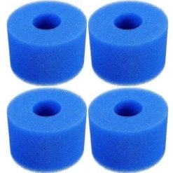 PERLE RARE 4 Pièces Éponge Filtrante Type, Cartouche De Filtre En Mousse, Mousse Pour Filtre Piscine, Réutilisables Et Lavables, Filtre En Mousse Pour Spa, Piscine, Jacuzzi