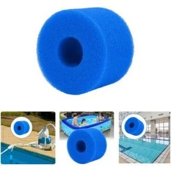 ALMI Filtre De Piscine En Mousse, 2 Pièces Filtre Éponge Cartouche, Éponge Filtrante Type S1, Mousse Pour Filtre Piscine Reutilisable, Filtre Spa Cartouche Éponge Pour Aquarium De Piscine Spa -Pompe et filtre de piscine Soldes 57115368 5