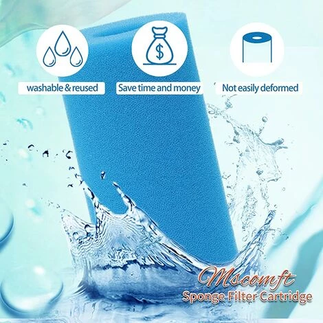 ALMI Lot De 4 éponges Filtrantes Filtre Pour Intex De Type A, Réutilisables Et Lavables, Cartouche En Mousse De Type A Filtre De Pour Intex 2 ALMI Lot De 4 éponges Filtrantes Filtre Pour Intex De Type A, Réutilisables Et Lavables, Cartouche En Mousse De Type A Filtre De Pour Intex – Image 2