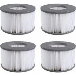 CHANCEY Lot De 4 Cartouches Filtrantes De Rechange, Pour Les Mspa Whirlpool, Les Spa Chauds Et Autres Piscines Gonflables, Convient Aux Modèles De Filtre à Partir De 2020,SEMAket,gris