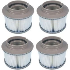 CHANCEY Lot De 4 Filtres De Rechange Pour MSpa FD2089, Cartouche De Filtre Pour Piscine Et Spa,SEMAket,gris