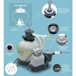 Filtre à Sable Intex 6 M³/h 6 Filtre à Sable Intex 6 M³/h -Pompe et filtre de piscine Soldes 5728371 3