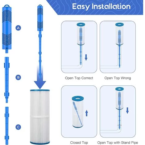 TRIOMPHE Filtre Spa, Cartouche De Purification Minérale,T-Audace 2 Pièces Purificateur Minérale, Bâtons Minéraux Pour Clarifier L'eau, Installer Dans Le Filtre à Cartouche De Piscine 3 TRIOMPHE Filtre Spa, Cartouche De Purification Minérale,T-Audace 2 Pièces Purificateur Minérale, Bâtons Minéraux Pour Clarifier L'eau, Installer Dans Le Filtre à Cartouche De Piscine – Image 3