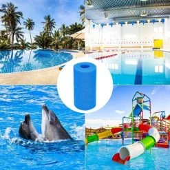 TRIOMPHE Éponge Filtrante Type A 10*20cm,T-Audace Mousse Pour Filtre Piscine Reutilisable 4 Pcs,Filtre Éponge Cartouche,Filtre De Piscine En Mousse,Réservoir De Poissons Filtre Éponge,Eponge De Filtre Pour Aquarium -Pompe et filtre de piscine Soldes 57583670 5