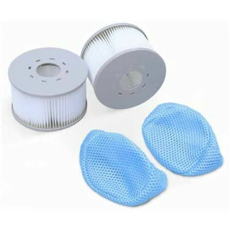 DENUOTOP Pompe Et Filtre De Spa 2 Cartouches Filtrantes De Remplacement Pour Spa Gonflable MSPA + 2 Filets De Protection 2 DENUOTOP Pompe Et Filtre De Spa 2 Cartouches Filtrantes De Remplacement Pour Spa Gonflable MSPA + 2 Filets De Protection – Image 2