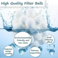 ABCRITAL Boules De Filtre De Piscine, Balles Filtrantes, Balles Filtrantes Réutilisables, Balles Filtrantes Piscine, Matériel De Nettoyage Piscine Balles Pour Filtres À Sable, Filtration De L'Eau (700G) -Pompe et filtre de piscine Soldes 57637072 5