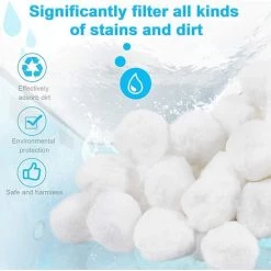 TANABATA Boule Pour Pompe Piscine,350g Balles Filtrantes Réutilisables, Filtre Pour Piscine Alternative Pour 12.5kg De Sable Filtrant,Verre Filtrant Piscine,Filtres à Sable Piscine 7 TANABATA Boule Pour Pompe Piscine,350g Balles Filtrantes Réutilisables, Filtre Pour Piscine Alternative Pour 12.5kg De Sable Filtrant,Verre Filtrant Piscine,Filtres à Sable Piscine -Pompe et filtre de piscine Soldes 57756000 3