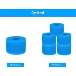 HAPPYSHOPPING Eponge De Nettoyage Pour Filtre De Piscine Tube Cylindrique Lavable Et Réutilisable De Remplacement Pour Le Filtre Index Type S1 Bleu 7.5*10*10cm Un Paquet -Pompe et filtre de piscine Soldes 57773968 5
