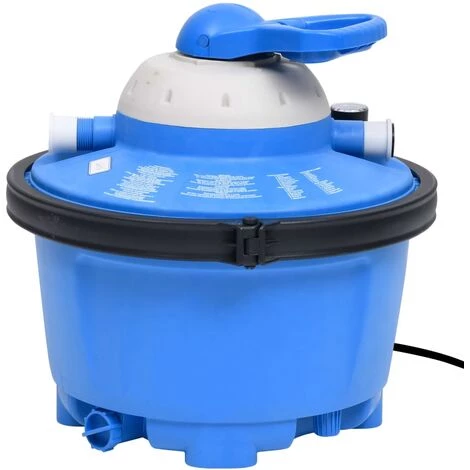 TRUE DEAL Pompe De Filtration à Sable Bleu Et Noir 385x620x432mm 200W 25L 3 TRUE DEAL Pompe De Filtration à Sable Bleu Et Noir 385x620x432mm 200W 25L – Image 3