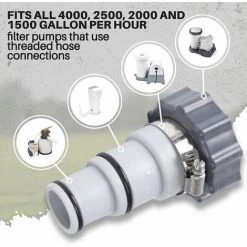 MACARON Adaptateur De Tuyau De Rechange Pour Pompes Adaptateur De Tuyau De Rechange Pour Pompe Filetée Intex Fit ARU LO-Ron 9 MACARON Adaptateur De Tuyau De Rechange Pour Pompes Adaptateur De Tuyau De Rechange Pour Pompe Filetée Intex Fit ARU LO-Ron -Pompe et filtre de piscine Soldes 58064863 5