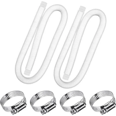 MACARON Tuyau De Rechange Pour Piscine De 1,25 Po De Diamètre Pour Piscines Hors Terre, Piscine Avec Pince Métallique Pour Pompe De Filtre Intex Ou Tuyaux De 3,2 Cm - 1,5 Mètre De Long (Paquet De 2)LO-Ron 1 MACARON Tuyau De Rechange Pour Piscine De 1,25 Po De Diamètre Pour Piscines Hors Terre, Piscine Avec Pince Métallique Pour Pompe De Filtre Intex Ou Tuyaux De 3,2 Cm - 1,5 Mètre De Long (Paquet De 2)LO-Ron