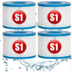 REGALI For Intex S1 Lot De 4 Cartouches De Rechange Pour Filtre à Pour Jardin Extérieur Type S1 PureSpa Easy Set Pool Filter Cartridges