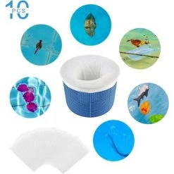 CADEAUX Chaussette Skimmer, Filtre Jetable Pour Skimmer Piscine & Spa Net Skim Nettoyage De Piscine Enlever Les Poils De Chien, Les Petites Particules (10pcs) -Pompe et filtre de piscine Soldes 58282267 3