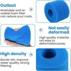TANABATA 4 Pièces Filtre En Mousse Pour Spa, Éponge Filtrante Type A,Filtre En Mousse,Cartouche De Filtre En Mousse Réutilisables Et Lavables,Mousse Pour Piscine,Spa,Jacuzzi (10.8 * 7.3 * 4) 7 TANABATA 4 Pièces Filtre En Mousse Pour Spa, Éponge Filtrante Type A,Filtre En Mousse,Cartouche De Filtre En Mousse Réutilisables Et Lavables,Mousse Pour Piscine,Spa,Jacuzzi (10.8 * 7.3 * 4) -Pompe et filtre de piscine Soldes 58385555 3