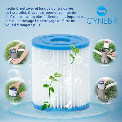 TANABATA Cartouche Filtre Piscine Type I Pour Bestway Pompe De Piscine, Filtre Cartouche Type I, 58093 Filtres Pour Filtre Gonflable De Piscine-Installation Facile-pour Le Nettoyage Des Tuyaux 3 TANABATA Cartouche Filtre Piscine Type I Pour Bestway Pompe De Piscine, Filtre Cartouche Type I, 58093 Filtres Pour Filtre Gonflable De Piscine-Installation Facile-pour Le Nettoyage Des Tuyaux – Image 3