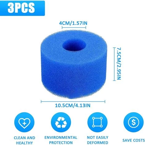 TANABATA Éponge Filtrante, Éponge Filtrante Type A, 3 Pièce Éponge De Filtre Pour Aquarium, Mousse Pour Filtre Piscine 108 * 40 * 73mm, Filtre Piscine Lavable Reutilisable, Filtre Spa Reutilisable 2 TANABATA Éponge Filtrante, Éponge Filtrante Type A, 3 Pièce Éponge De Filtre Pour Aquarium, Mousse Pour Filtre Piscine 108 * 40 * 73mm, Filtre Piscine Lavable Reutilisable, Filtre Spa Reutilisable – Image 2