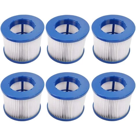 Lot De 6 Cartouches De Filtres Pour Spa Gonflable Cocooning Water - Blanc 1 Lot De 6 Cartouches De Filtres Pour Spa Gonflable Cocooning Water - Blanc