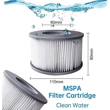 AOUGO Filtres De Rechange Pour Cartouche Filtrante Mspa, Pour Spa Sous-marin Et Spa, Adaptés à Tous Les Spas Actuels, Pour Piscines Gonflables (4 Pièces) 2 AOUGO Filtres De Rechange Pour Cartouche Filtrante Mspa, Pour Spa Sous-marin Et Spa, Adaptés à Tous Les Spas Actuels, Pour Piscines Gonflables (4 Pièces) – Image 2