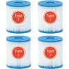 HIASDFLS 4Pcs Cartouche Filtre Piscine Type I Pour Bestway Pompe De Piscine, Filtre Cartouche Type I, 58093 Filtres Pour Filtre Gonflable De Piscine-Installation Facile-Pour Le Nettoyage Des Tuyaux