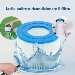 HIASDFLS Cartouches De Filtre Pour Piscine Type Vi Pour Bestway 58323, Taille Vi Spa Cartouche Filtre Pour Baignoire Pour Miami Pour Vegas, Pour Monaco-4Pcs -Pompe et filtre de piscine Soldes 58678265 5