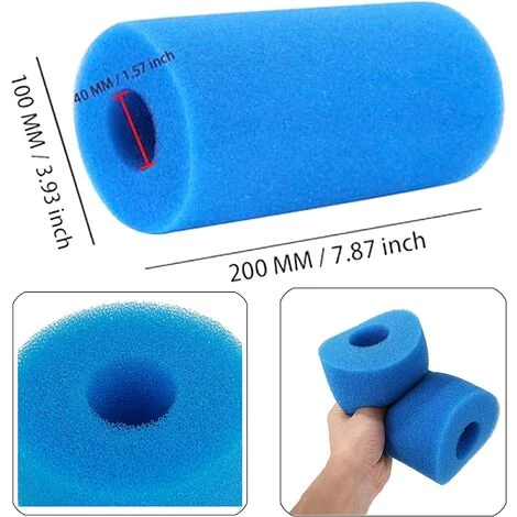 HIASDFLS 2 Pièces Mousse Filtre Piscine Cartouches Filtrantes Réutilisables Préfiltre Mousse Éponge Filtrante Pour Piscine Spa Nettoyant Réutilisable Pour Éponge De Filtre Lavable Pour Bains À Remous Piscine 3 HIASDFLS 2 Pièces Mousse Filtre Piscine Cartouches Filtrantes Réutilisables Préfiltre Mousse Éponge Filtrante Pour Piscine Spa Nettoyant Réutilisable Pour Éponge De Filtre Lavable Pour Bains À Remous Piscine – Image 3