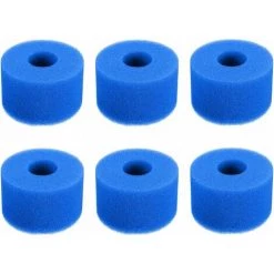 GDRHVFD 6Pcs Filtre Éponge, Éponge De Cartouche Filtrante, Éponge De Filtre De Piscine, Cartouche De Remplacement Lavable Réutilisable, Filtre D'Éponge De Filtre De Bain À Remous (6 Pièces 7.3X10.8)