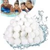 FVBJD Balles Filtrantes,Filtres De Piscine,Balles Filtrantes Piscine,Filtre Balls Balles De Filtration,Balles Filtrantes Réutilisables,Boule Filtrante,Outils De Nettoyage De Piscine Réutilisables（700g）