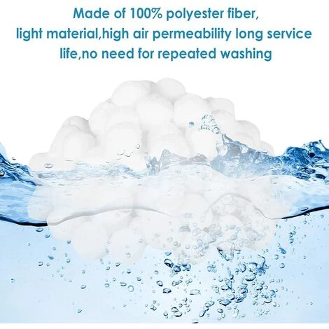 FVBJD Balles Filtrantes,Filtres De Piscine,Balles Filtrantes Piscine,Filtre Balls Balles De Filtration,Balles Filtrantes Réutilisables,Boule Filtrante,Outils De Nettoyage De Piscine Réutilisables(700g) 2 FVBJD Balles Filtrantes,Filtres De Piscine,Balles Filtrantes Piscine,Filtre Balls Balles De Filtration,Balles Filtrantes Réutilisables,Boule Filtrante,Outils De Nettoyage De Piscine Réutilisables(700g) â Image 2