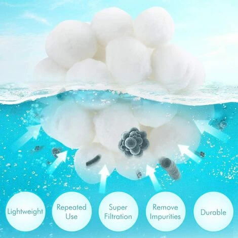 FVBJD 700g Filtre Balls Balles De Filtration,Filtre Pour Piscine De Peut Remplacer 25 Kg Sable Filtrant Sable De Quartz,Convient à Divers Systèmes De Filtration Boules De Filtre De Piscine 2 FVBJD 700g Filtre Balls Balles De Filtration,Filtre Pour Piscine De Peut Remplacer 25 Kg Sable Filtrant Sable De Quartz,Convient à Divers Systèmes De Filtration Boules De Filtre De Piscine â Image 2