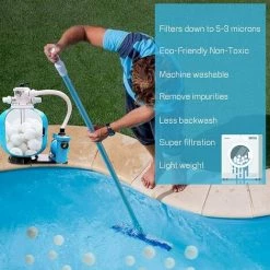 FVBJD Boules De Filtre De Piscine 700g,Balle Filtrante Piscine,Alternative Pour 25 Kg De Sable,Filtre Pour Système De Filtre à Sable,Boules De Filtre Réutilisables De Piscine,Filtrage De L'eau 9 FVBJD Boules De Filtre De Piscine 700g,Balle Filtrante Piscine,Alternative Pour 25 Kg De Sable,Filtre Pour Système De Filtre à Sable,Boules De Filtre Réutilisables De Piscine,Filtrage De L'eau -Pompe et filtre de piscine Soldes 58754783 5