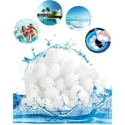 FVBJD ® Balles Filtrantes Pour Piscine 700 G | Filtre Pour Système De Filtre à Sable | Remplace 25 Kg De Sable Filtrant | Boules Filtrantes Extra Durables Pour Une Eau Claire