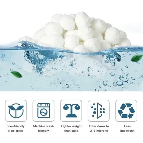 FVBJD Balles Filtrantes, 700g Boules De Filtre De Piscine, Peut Remplacer 25 Kg Sable Filtrant Sable De Quartz, Convient à Divers Systèmes De Filtration Boules De Filtre De Piscine 2 FVBJD Balles Filtrantes, 700g Boules De Filtre De Piscine, Peut Remplacer 25 Kg Sable Filtrant Sable De Quartz, Convient à Divers Systèmes De Filtration Boules De Filtre De Piscine â Image 2