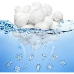 FVBJD Boules De Filtre De Piscine 500g Balles Filtrantes Alternative Pour 18 Kg De Sable, Filtrant Balles Média Filtre à Fibres Pour Piscine Filtres à Sable Filtrage De L'eau. -Pompe et filtre de piscine Soldes 58754838 5