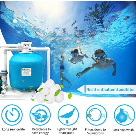 FVBJD 1600g Boules De Filtre De Piscine Balles Filtrantes Balles De Filtration Filtre Balls Réutilisables Peut Remplacer 57 Kg Sable Filtrant Sable De Quartz,Convient Systèmes De Filtration 2 FVBJD 1600g Boules De Filtre De Piscine Balles Filtrantes Balles De Filtration Filtre Balls Réutilisables Peut Remplacer 57 Kg Sable Filtrant Sable De Quartz,Convient Systèmes De Filtration – Image 2