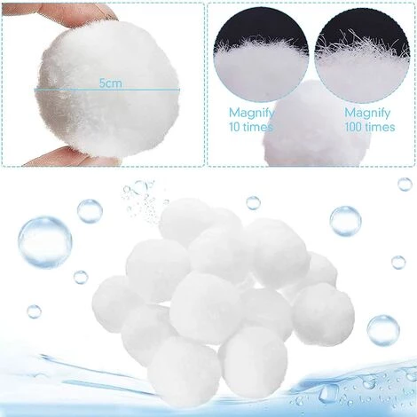 FVBJD 800g Balles Filtrantes,Boules De Filtre De Piscine,Réutilisables,Média Filtre à Fibres Peut Remplacer 28 Kg Sable Quartz Piscine Filtres à Sable Filtrage De L'eau,Utilisées Dans Les Piscines 2 FVBJD 800g Balles Filtrantes,Boules De Filtre De Piscine,Réutilisables,Média Filtre à Fibres Peut Remplacer 28 Kg Sable Quartz Piscine Filtres à Sable Filtrage De L'eau,Utilisées Dans Les Piscines – Image 2