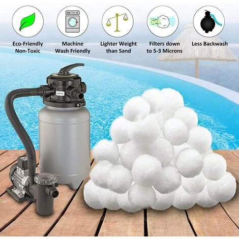 FVBJD 700g Filtre Balls Balles De Filtration,Filtre Pour Piscine De Peut Remplacer 25 Kg Sable Filtrant Sable De Quartz,Convient à Divers Systèmes De Filtration Boules De Filtre De Piscine 4 FVBJD 700g Filtre Balls Balles De Filtration,Filtre Pour Piscine De Peut Remplacer 25 Kg Sable Filtrant Sable De Quartz,Convient à Divers Systèmes De Filtration Boules De Filtre De Piscine – Image 4