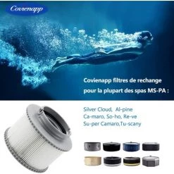 OUSUDELA Filtre De Rechange Pour Compatible Avec Toutes Les Cartouches Filtrantes MS-pa Actuelles Et Les Piscines Filtre Spa Gonflable Lot De 2 7 OUSUDELA Filtre De Rechange Pour Compatible Avec Toutes Les Cartouches Filtrantes MS-pa Actuelles Et Les Piscines Filtre Spa Gonflable Lot De 2 -Pompe et filtre de piscine Soldes 59003689 3